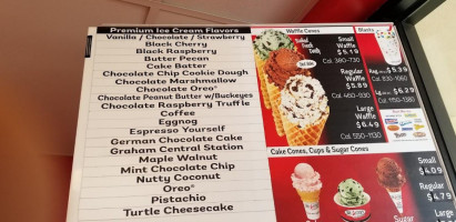 Bruster's Real Ice Cream menu