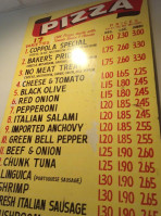Cicero's Pizza menu