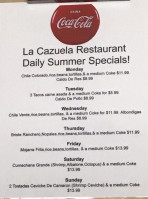 La Cazuela menu