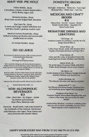 Old Gringo Coffee And Cocktails And Grill menu