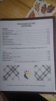 Miss Marys Cafe menu