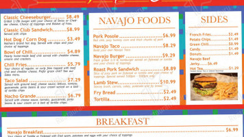 Fire Rock Navajo Casino Food Court menu