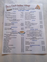 Gino's Diner menu