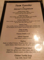 Moresi's Chophouse Clayton menu