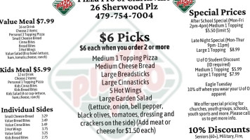 Pizza Pro Clarksville menu