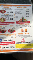 Tacos Chilo’s menu