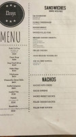 Elroy's And Grill menu