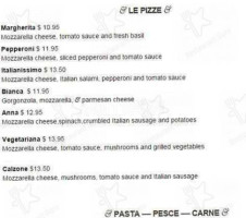 Italianissimo Trattoria menu