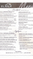 El Patio Boca Colombian menu