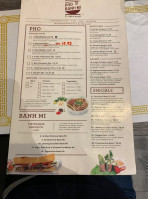 Pho Banh Mi menu