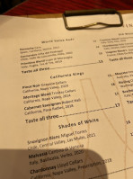 Vino Volo menu