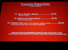 El Pueblo Salvadorian Comedor Y Pupuseria menu