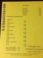 Bryrhoppers Hilltop menu