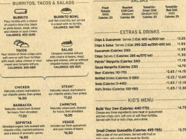 Chipotle Mexican Grill menu