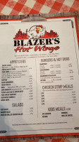 Blazers Hot Wings menu