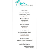 Azure Oceanfront American Kitchen menu