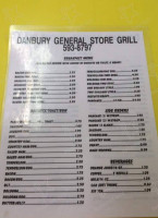 Danbury General Store, LLC menu