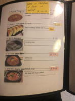 Itaewon menu