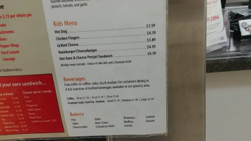 Thomahawk Deli Grill menu