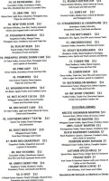 Blue Sky Cafe & Bar menu