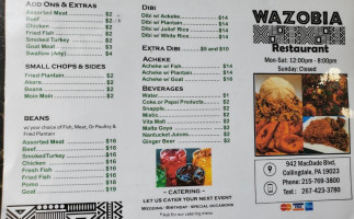 Wazobia Nigerian menu