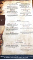 Hilltop Grill Event Center menu