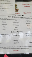 Pirate's Pizza And Wings menu