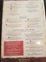 The Bear Den Restaurant Bar menu