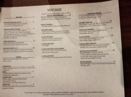 Vintage Colchester menu