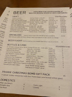 Cork Brew menu