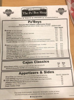 The Po'boy Shop Basement menu