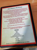 Masters Brewhouse menu