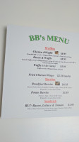 Bb's Cafe menu