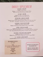 Buddies Restaurant And Bar menu