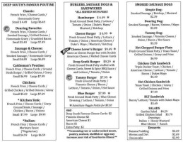 Deep South Cheese And Grill menu