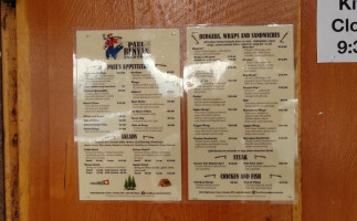 Paul Bunyan Grill menu