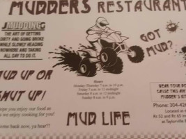 Mudder's menu