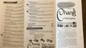 Chang Thai Express menu