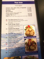 Nine Elephants Seafood And Thai Cuisine menu