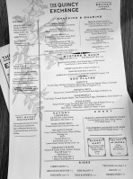 The Quincy Exchange menu