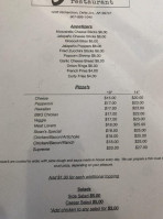 Sloans menu