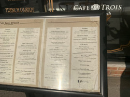 Cafe Trois menu