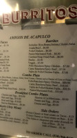 Amigos De Acapulco menu