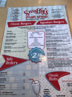 Snuffy's Malt Shop menu