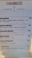 Casarecce menu