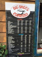 Big Shots Espresso menu