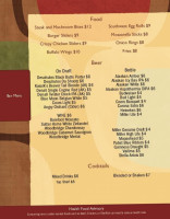 Trophy Lodge Accommodations menu