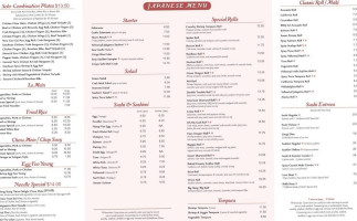 The Sampan menu