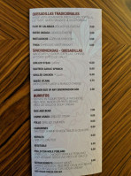 Fidela's menu