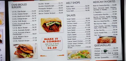 All Star Burgers menu